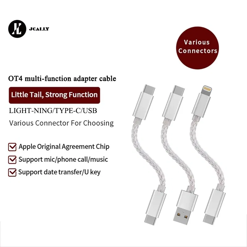 Color: MULTICOLOR - JCALLY OT4 OTG multi-function adapter cable Light-ning TPYE-C USB  interface wire control for UP5 M3X UA2 ATOM LINK2 UA5 BEAM3S