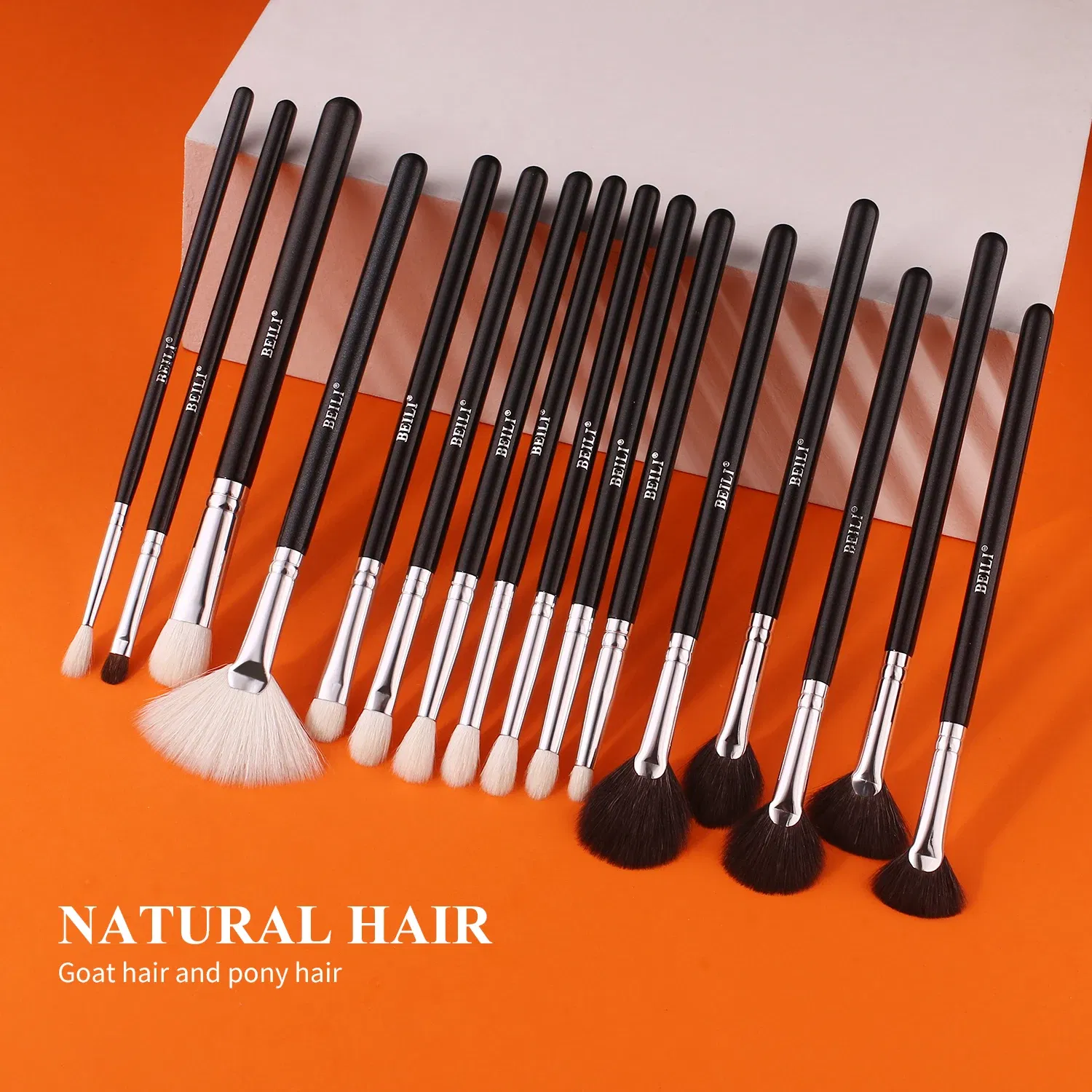 Handle Color: Black, Ships From: Russian Federation - BEILI Makeup Brush Set with Holder 30-42Pcs Professional Foundation Powder Blush Eyeshadow Blending Brushes Kit Make Up Tools
