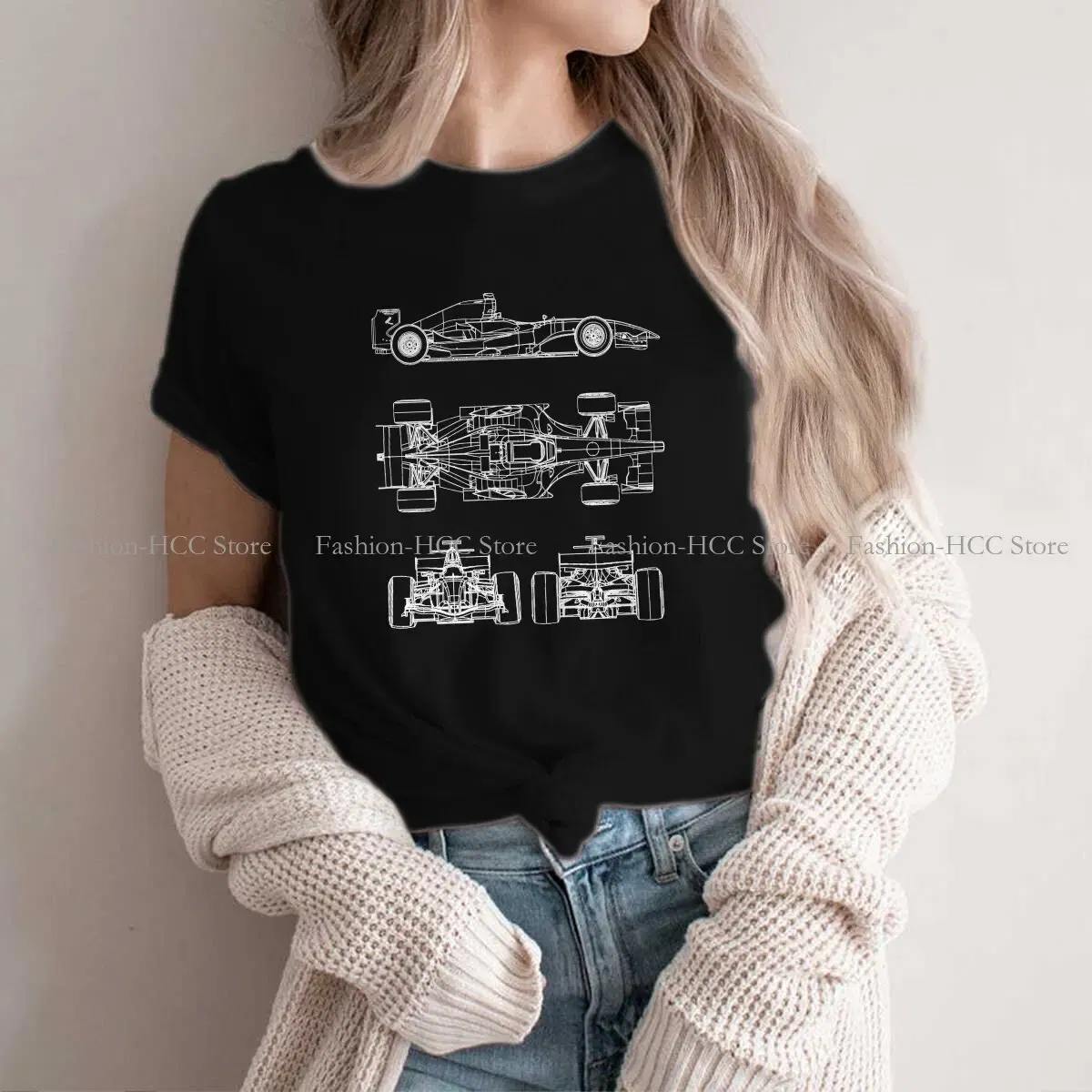 Color: WHITE, Size: S - Race Car Project Special Polyester TShirt Formulate 1 Top Quality Creative Clothes  T Shirt Stuff
