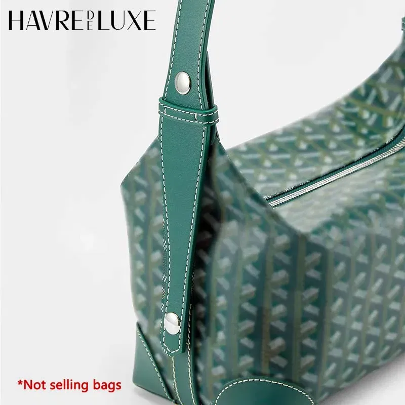 Color: green - Bag extended shoulder strap for Goyard Bowling 25 toiletries bag handle shoulder replacement strap bag modification accessories