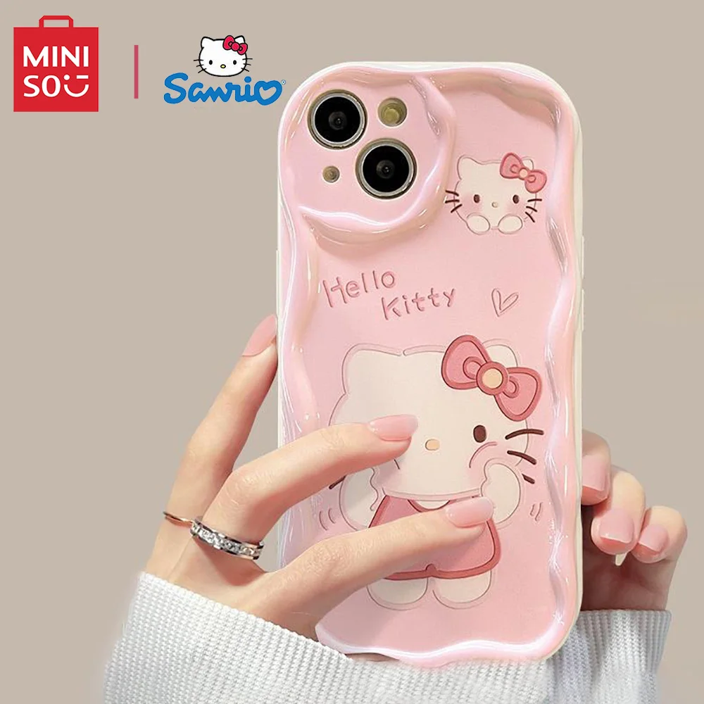 Color: Beige, Material: PC + TPU - Miniso Sanrio Collaboration Hello Kitty Phone Case For Samsung Galaxy S10 S20 S21 S22 S23 S24 FE Plus Ultra Note 20 Phone Case