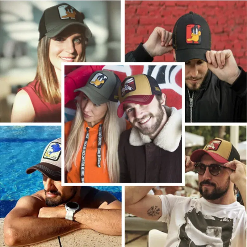 Color: Other, Size: Adjustable - Hot Sale Unisex Anime Cartoon Cap High Quality Patch Draw Baseball Cap Men Trucker Hat