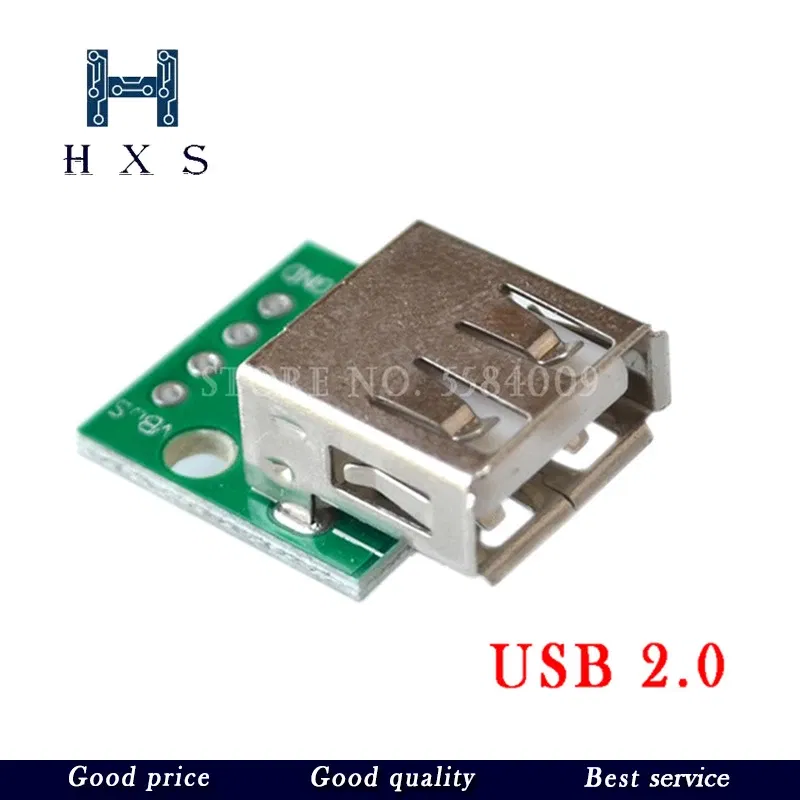 Color: Brown - 5pcs Micro Mini USB USB A Male USB 2.0 3.0 A Female USB B Connector Interface to 2.54mm DIP PCB Converter Adapter Breakout Board