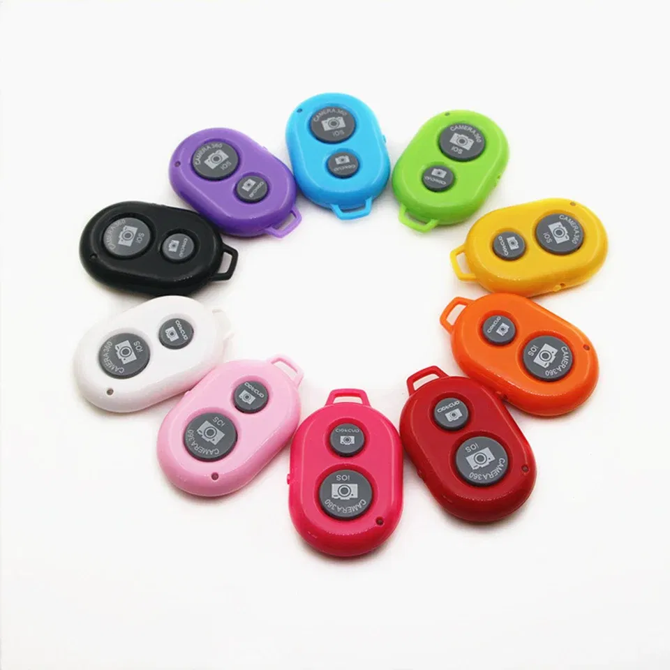 Color: WHITE - Smartphone Bluetooth Shutter Release Wireless Remote Control Mobile Phone for iPhone 15 14 Huawei Samsung Xiaomi HTC Vivo Selfie