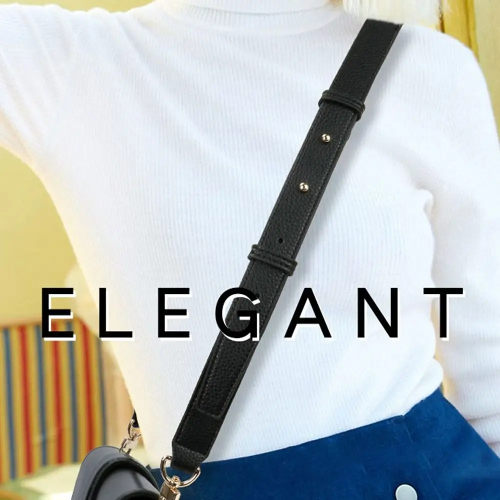 Color: Orange - Genuine Leather Handbag Strap Shoulder Crossbody Bag Strap Modifications Wide Shoulder Strap Replacement Strap