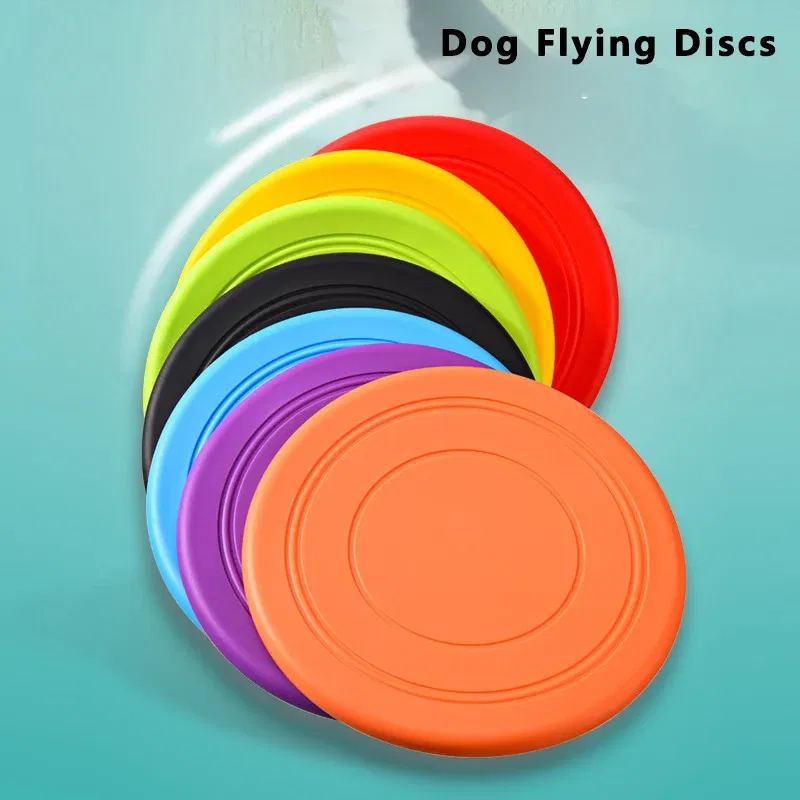 Color: Green - Dog Flying Discs Silicone Flying Saucer Floating Bite Resistant Dog Interactive Game Toy Pet Training Supplies
