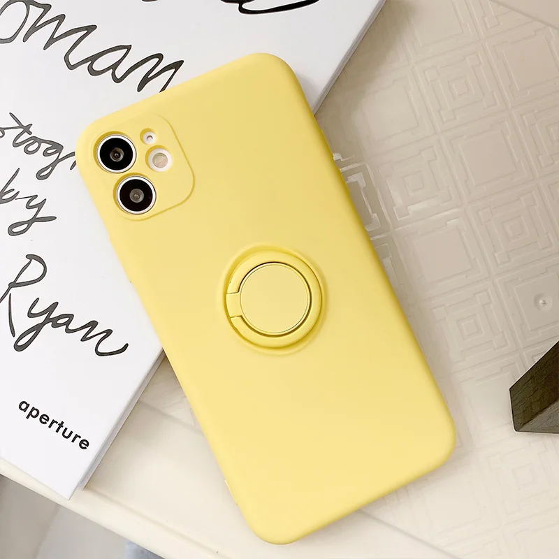 Color: Beige, Compatible-Phone Models: For iPhone 13 Pro, Ships From: CN - With Ring Holder Shockproof Case For IPhone 16 15 14 13 12 11 Pro Max Silicone TPU Soft Back Cover