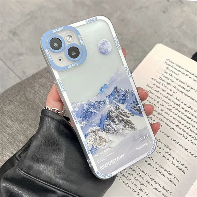 Color: black, Material: EVA - Retro INS Sunset Sky Clouds Moon Pattern Case For Samsung Galaxy S10 S20 S21 S22 S23 S24 FE Plus Ultra Note 20 Shockproof Cover