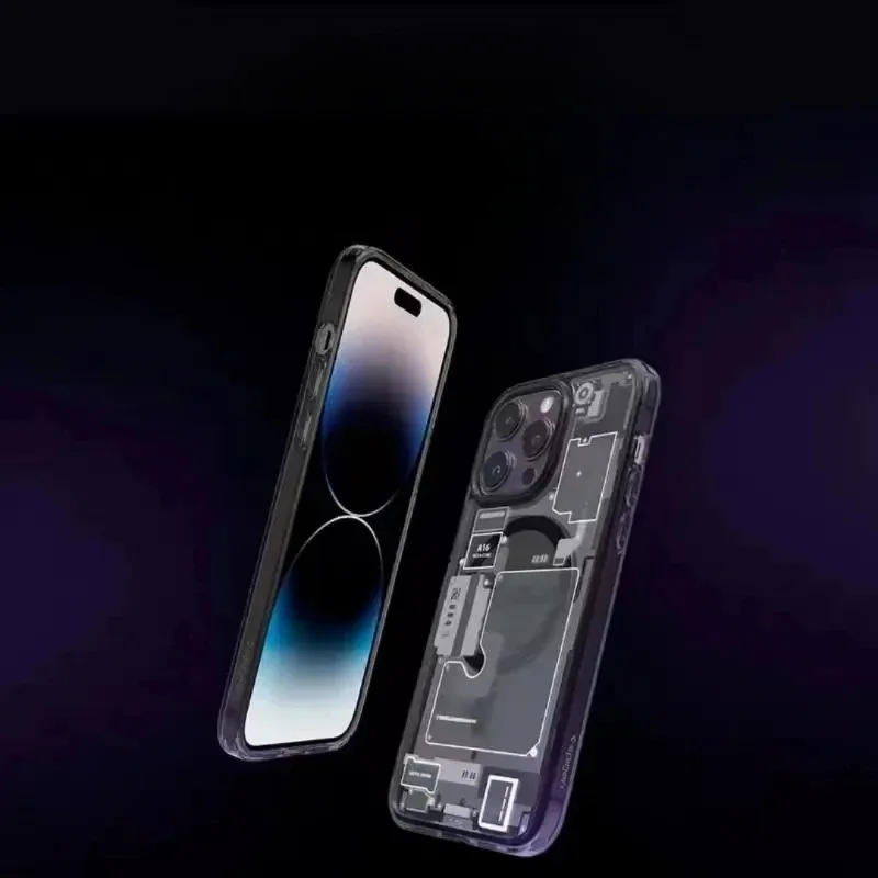 Material: Polyester, Color: Beige - FOR 2024 Original Technology Phone Case For IPhone 15 14 13 12 Pro Max Plus Magnetic Wireless Charging High Quality Bumpers
