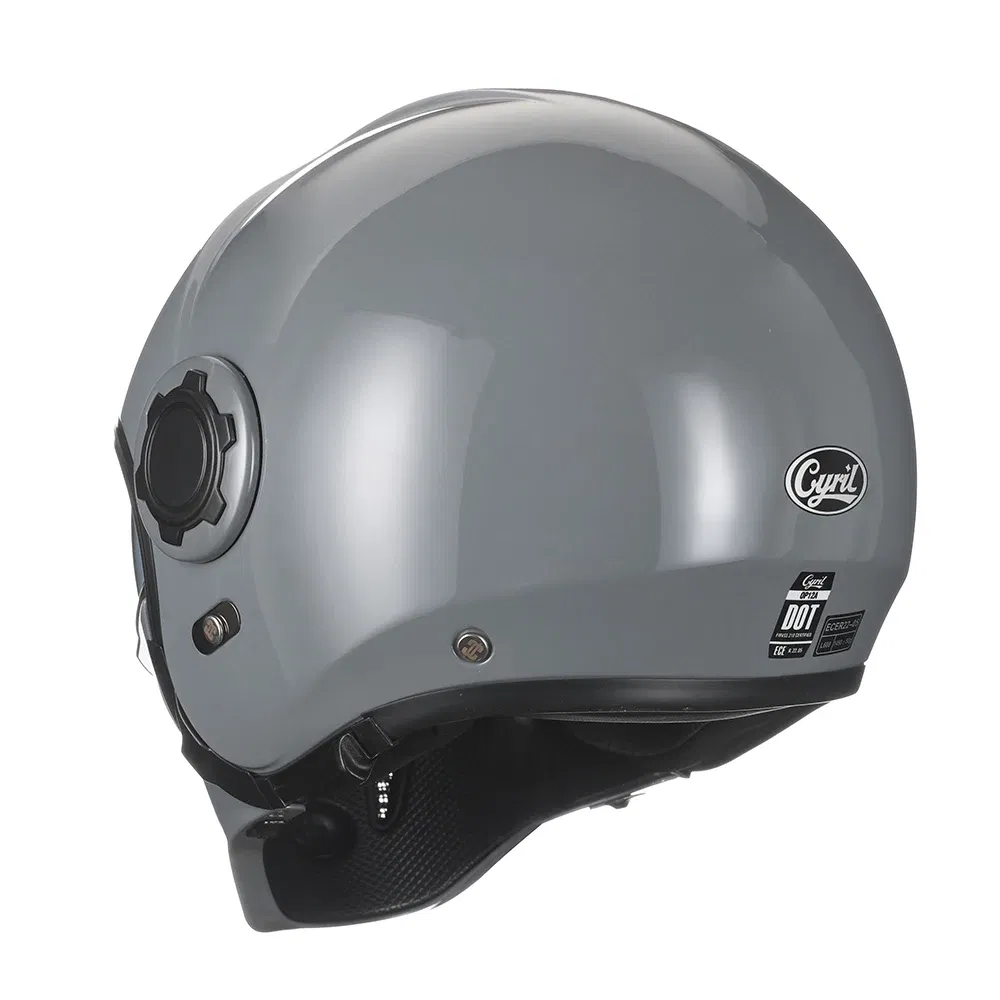 Color: Black, Size: M - Modular Motorcycle Helmet Full Face Open Face Retro Helmets DOT ECE APPROVED CYRIL OP12A Capacete De Moto Masculino