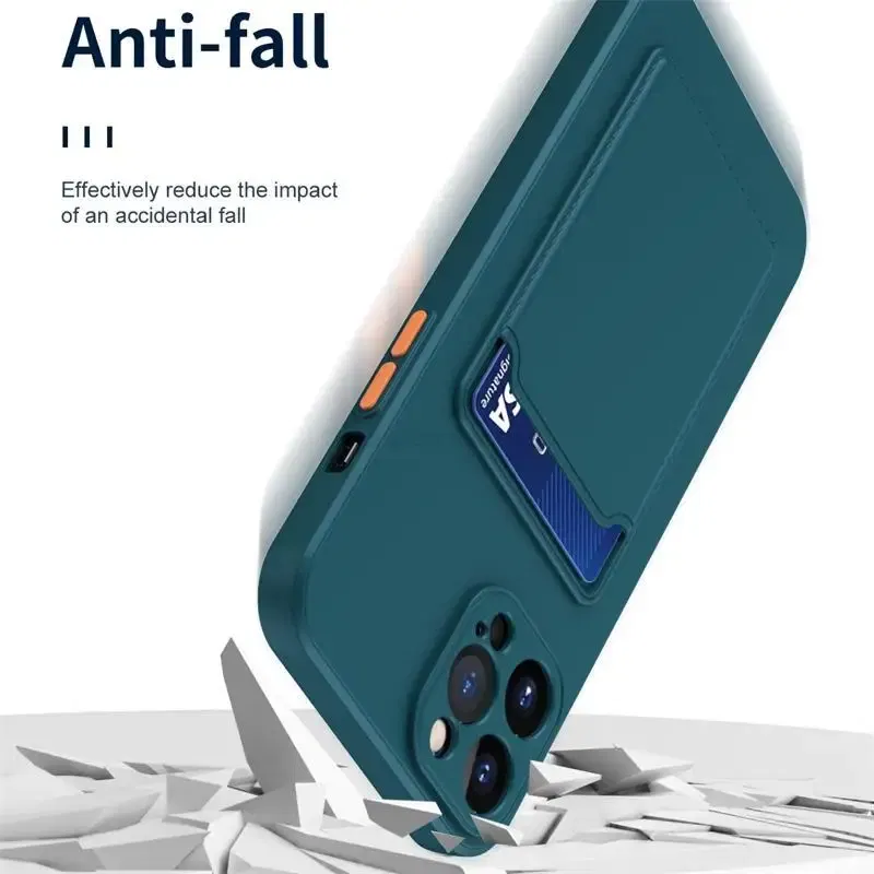 Color: Brown, Material: ABS - Card Holder Wallet Case For Samsung A53 5G Cases For Samsung Galaxy A53 A 53 53A Shockproof Liquid Silicone Cover