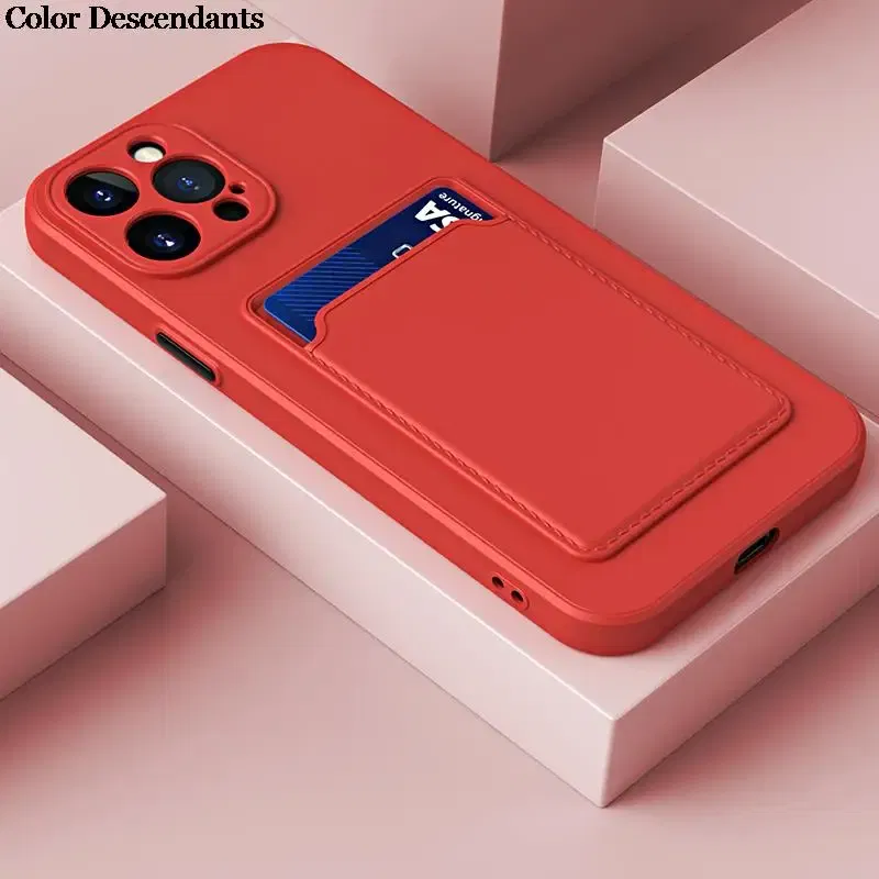 Color: Brown, Material: ABS - Card Holder Wallet Case For Samsung A53 5G Cases For Samsung Galaxy A53 A 53 53A Shockproof Liquid Silicone Cover
