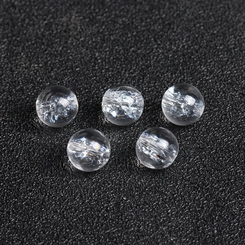 Item Diameter: 16mm - 4A Natural Himalaya Quartz Crystal  Single Bead DIY Jewelry Making