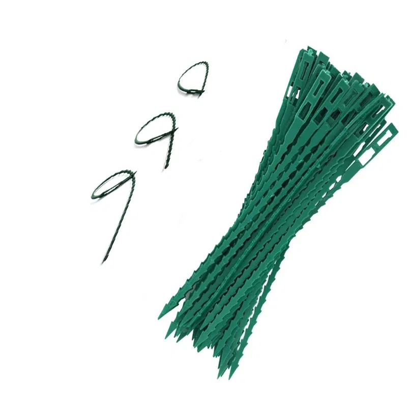 Size: L, Color: Beige - 30/50/100/200Pcs Reusable Garden Cable Ties Plant Support Shrubs Fastener Tree Locking Nylon Adjustable Plastic Cable Ties Tools