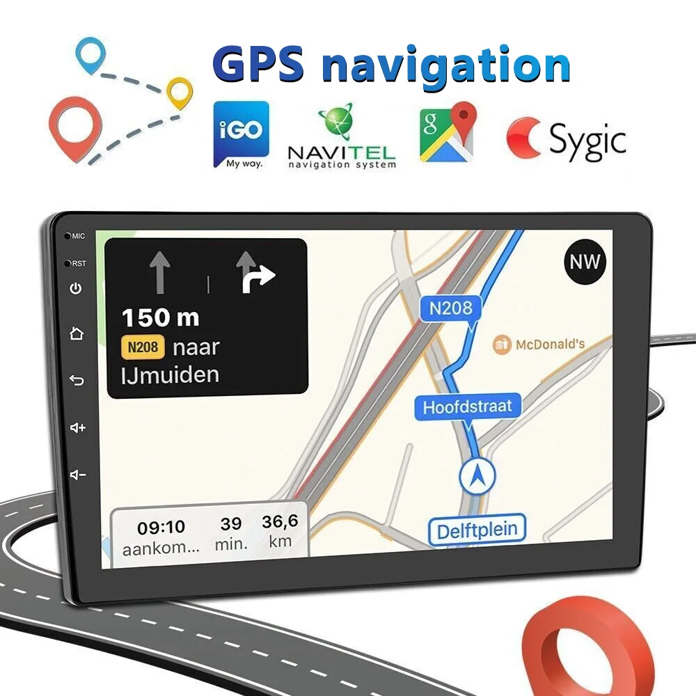 Color: Blue - TOYOUSONIC 2 Din 9/10 Inch Android Car Radio 4G 64G Universal Multimedia Player Carplay Android Auto Autoradio Stereo Bluetooth