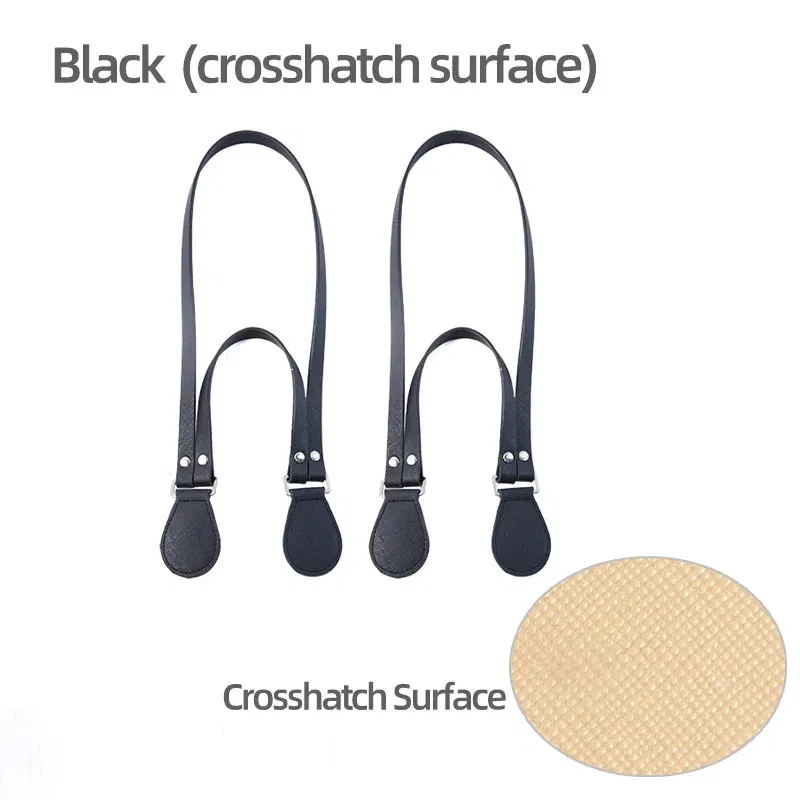 Color: black - New Long Short Leather Handheld Single Shoulder One-Piece Straps Handles O Bag Accessories Multifunctional Strap for Obag