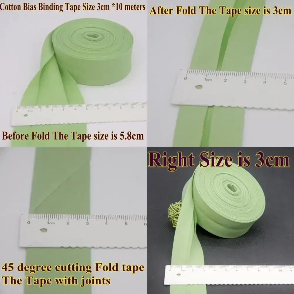 Color: Black Nickel, Size: L - Cotton Bias Binding Tape Size 3cm *10meter Solid Color DIY Handmade Sewing Material Bias Tape
