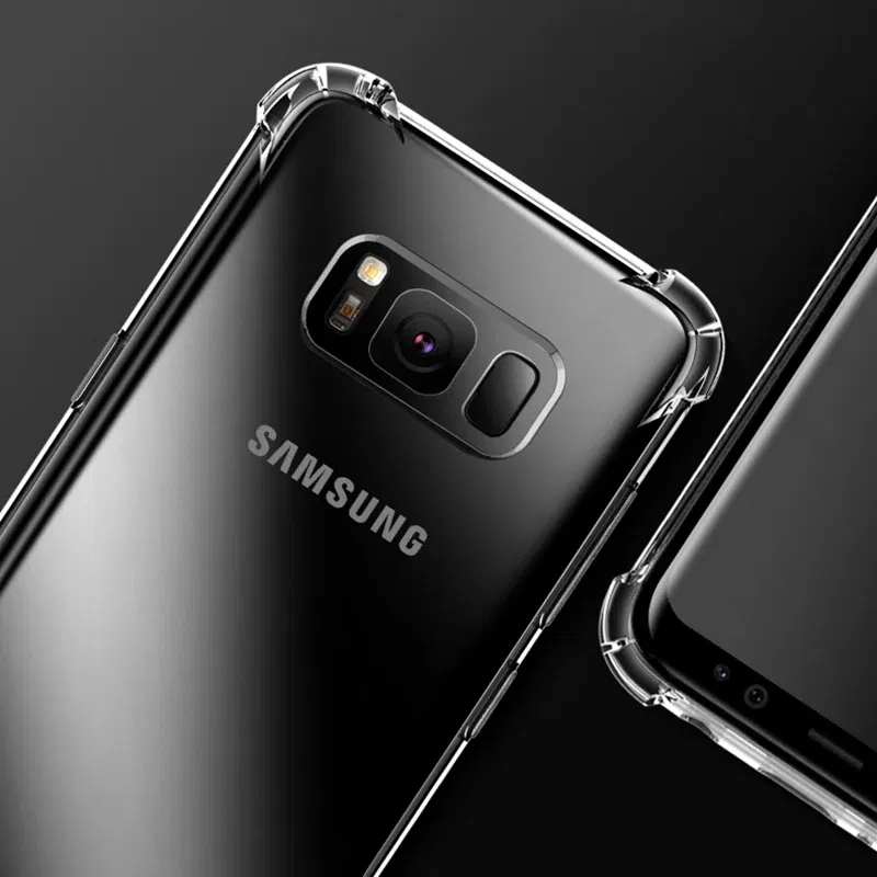 Material: PC - Clear Case For Samsung Galaxy S20 S21 FE S22 S10 S9 S8 Plus S10E Note 8 9 10 20 Plus ShockProof Transparent Soft Cover Case
