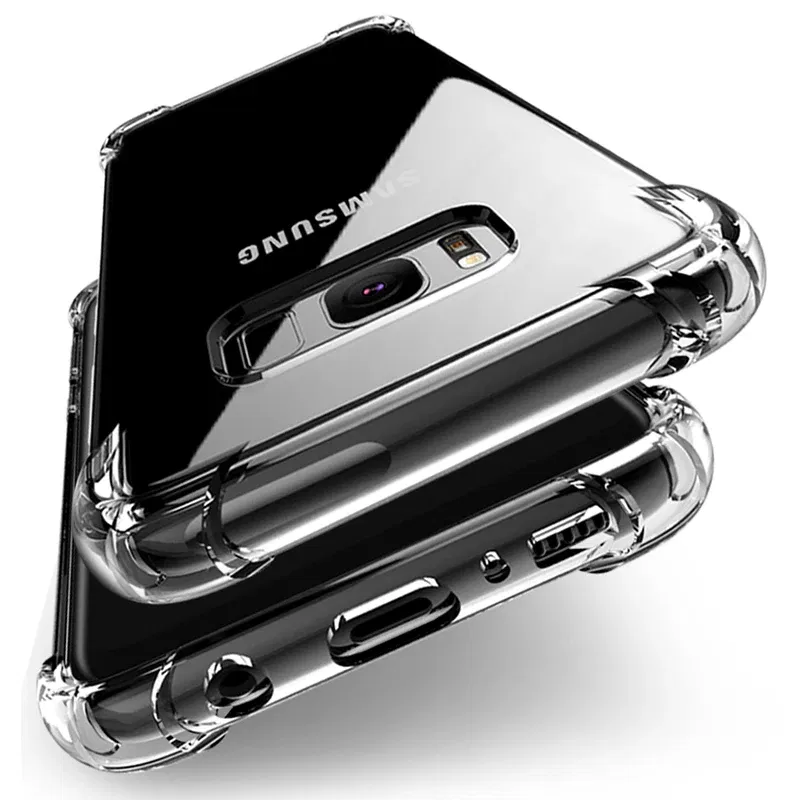 Material: PC - Clear Case For Samsung Galaxy S20 S21 FE S22 S10 S9 S8 Plus S10E Note 8 9 10 20 Plus ShockProof Transparent Soft Cover Case