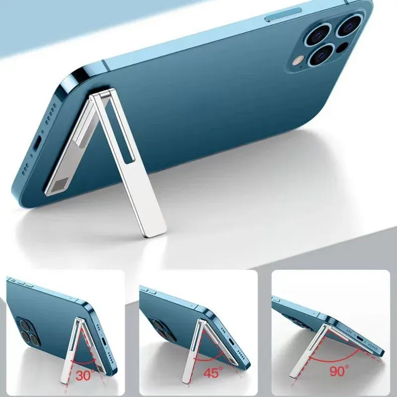 Color: Black - 1pc Zinc Alloy Cellphone Stand Holder Replicate Portable Universal Mobile Phone Stand Support Mobile Phone Accessories Holder