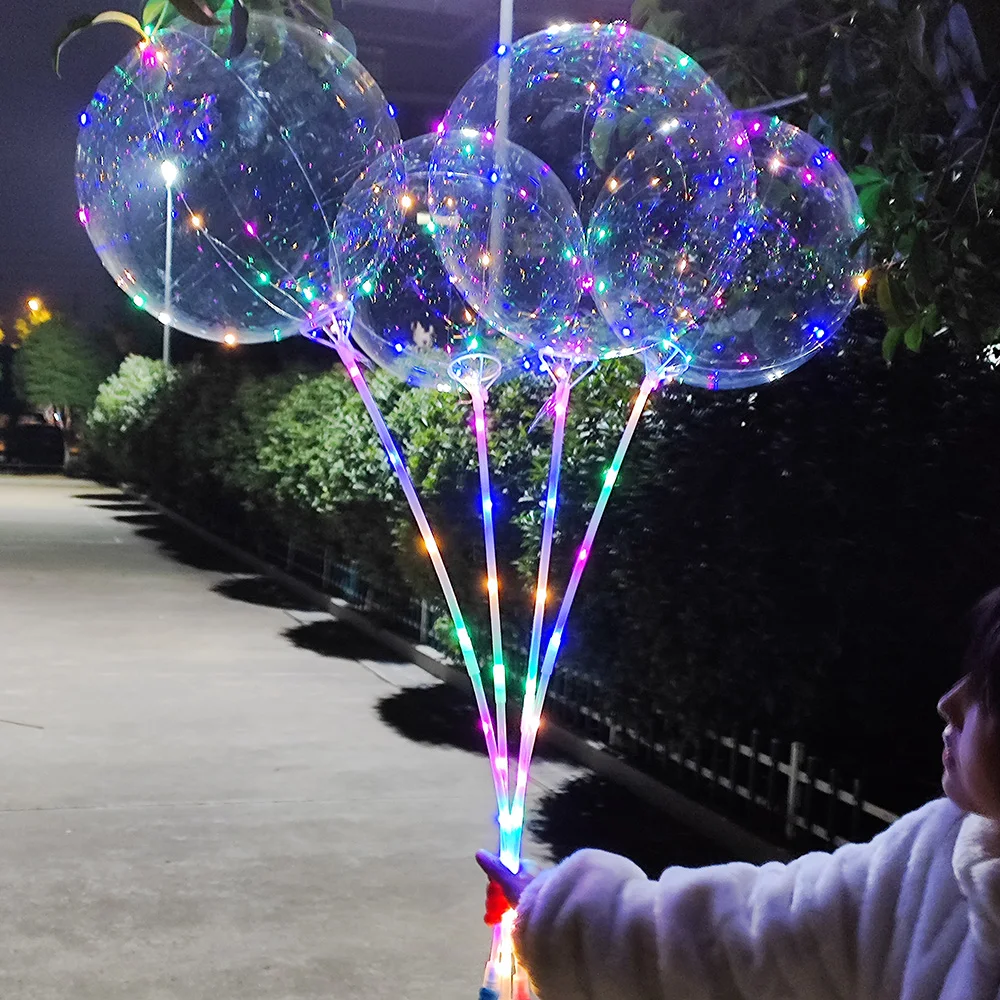 Color: Olive, Ballon Size: 10inch, Shape: X - 1/5/10/20/30pcs LED Light Up BoBo Balloons Colorful 3 Levels Flashing Handle 20 Inches Bubble Balloon 70cm Stick