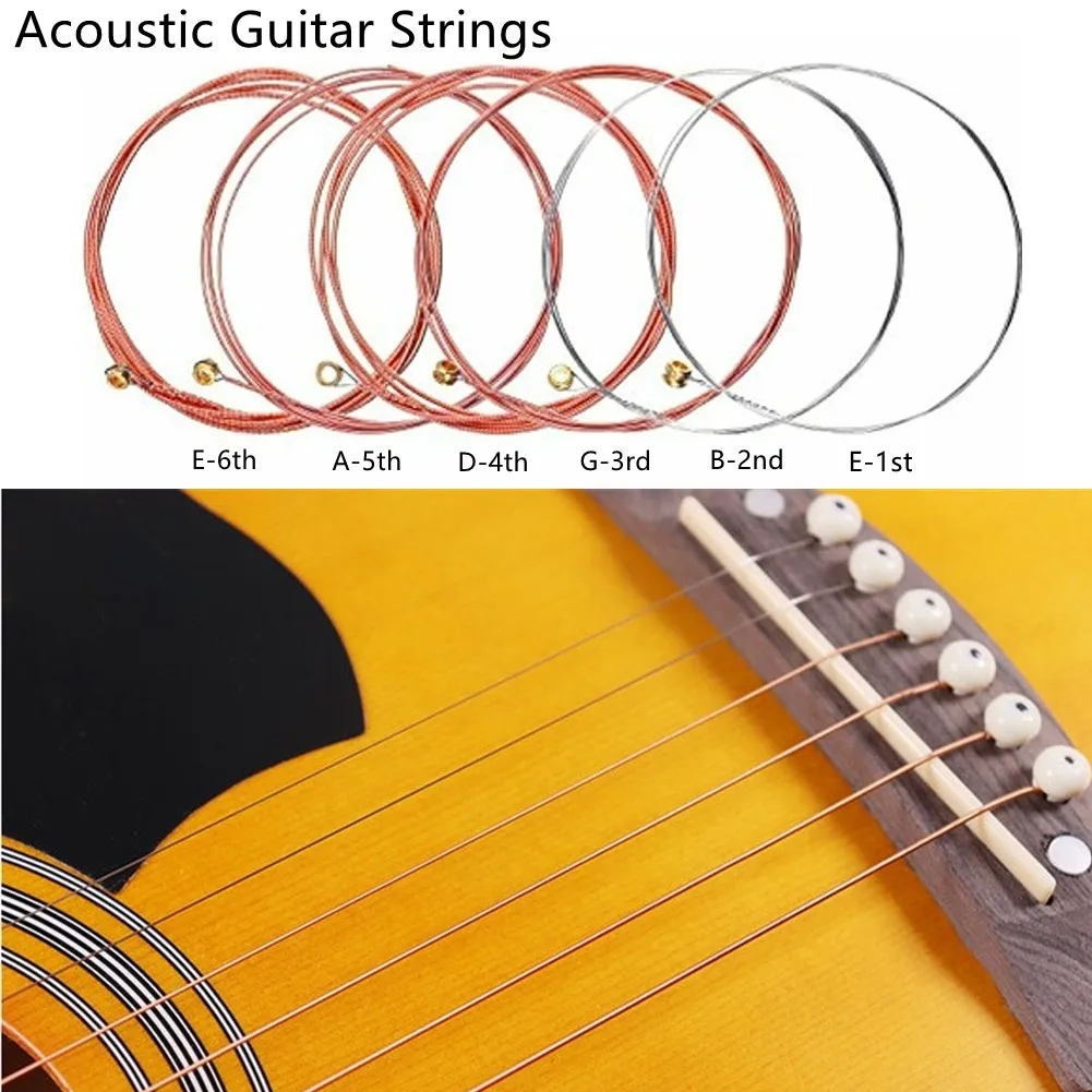 Color: PURPLE, Ships From: CHINA - Acoustic Guitar Strings E B G D A Single String Gauges 012 014 024 027 035 040 Musical Instrument Guitars Strings Guitar Part
