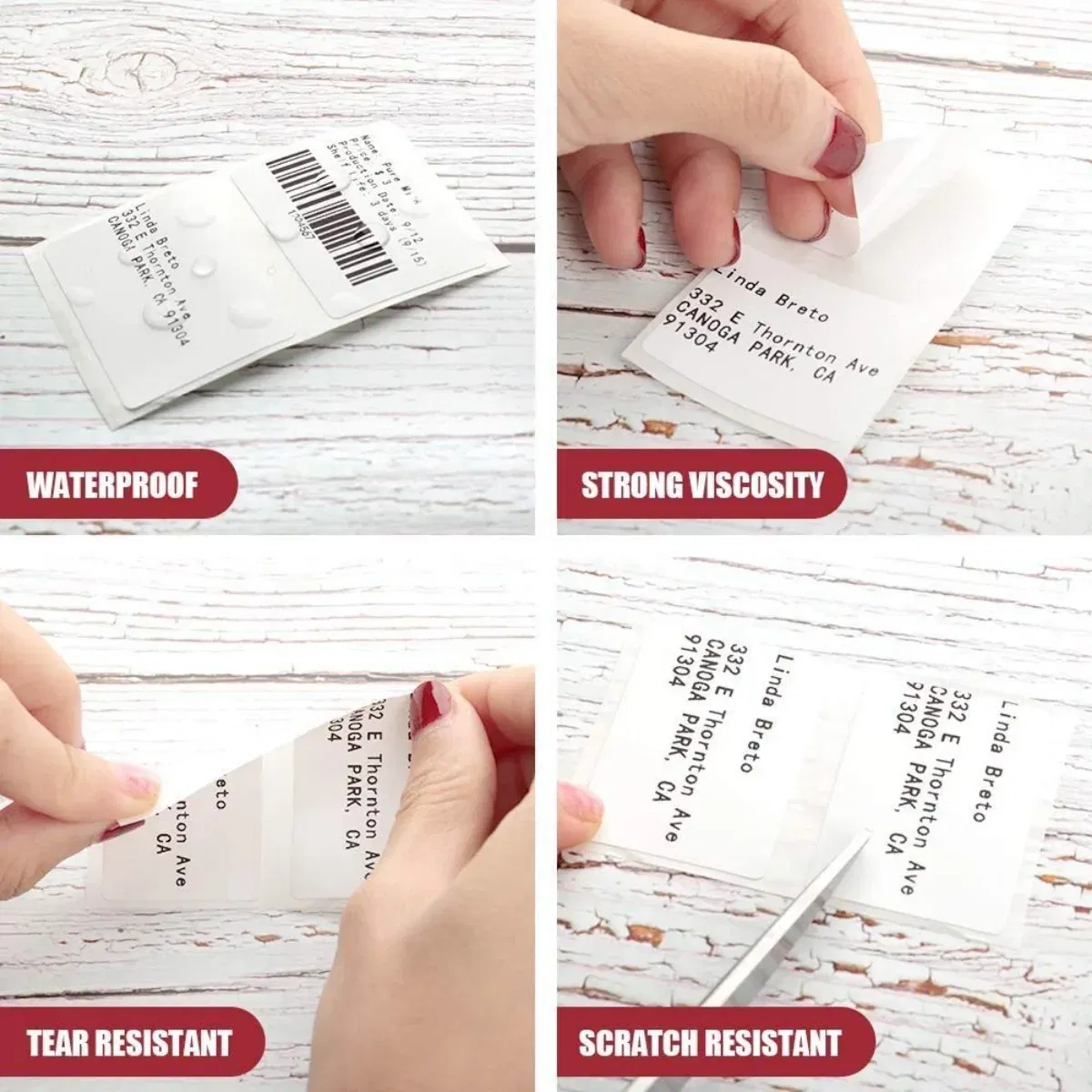 Color: pink - Original M110 M220 Clear Thermal Labels -1.57"x2.36" (40x60mm) Transparent Waterproof Label Refills Compatible with Phomemo M110
