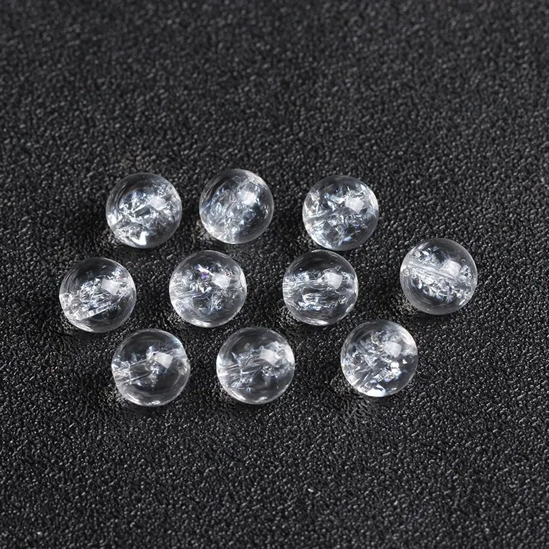 Item Diameter: 14mm - 4A Natural Himalaya Quartz Crystal Single Bead DIY Jewelry Making