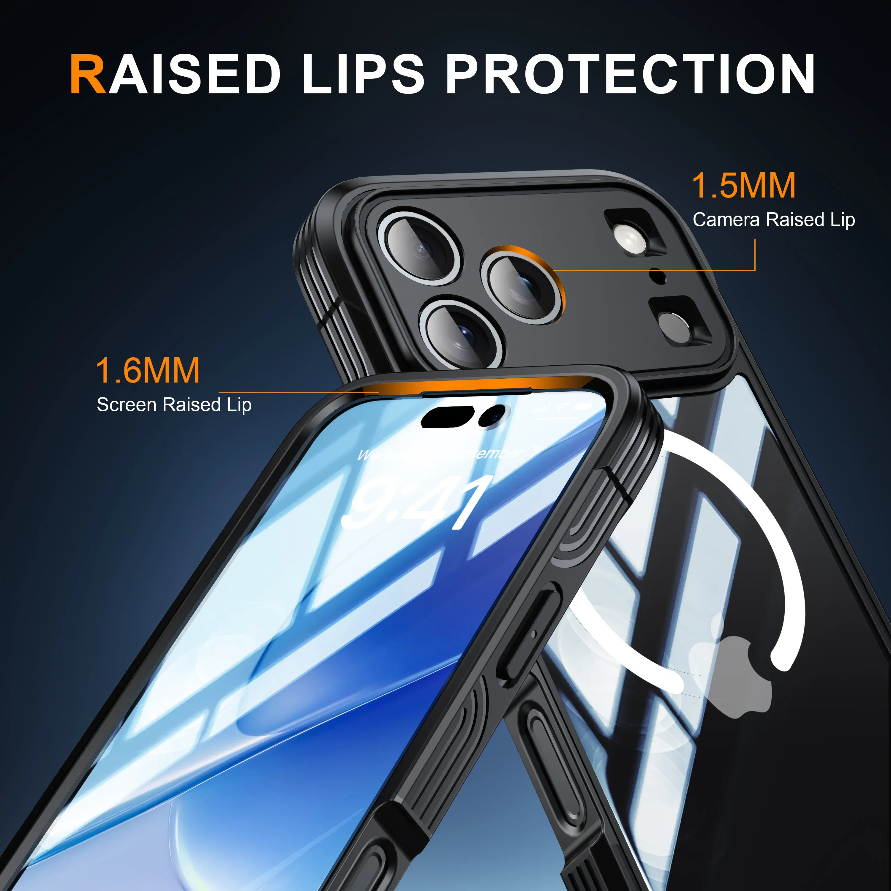 Color: Pink, Compatibility by Model: iPhone17 Pro Max - Shellbox-For iPhone17promax/17Air phone case, drop-resistant, ultra-thin transparent magnetic, scratch-resistant and wear-resist