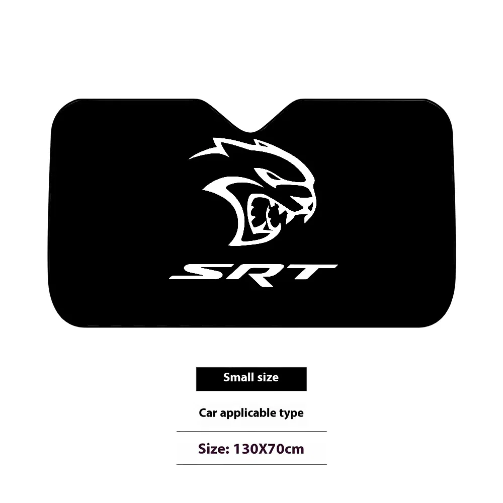 Color: Dark Grey - S-SRT D-Dodge Challenger Car Car SunShade Windscreen Front Window Visor 70x130cm Sun Visor Solar Protect Plaid Gift Novelty Car