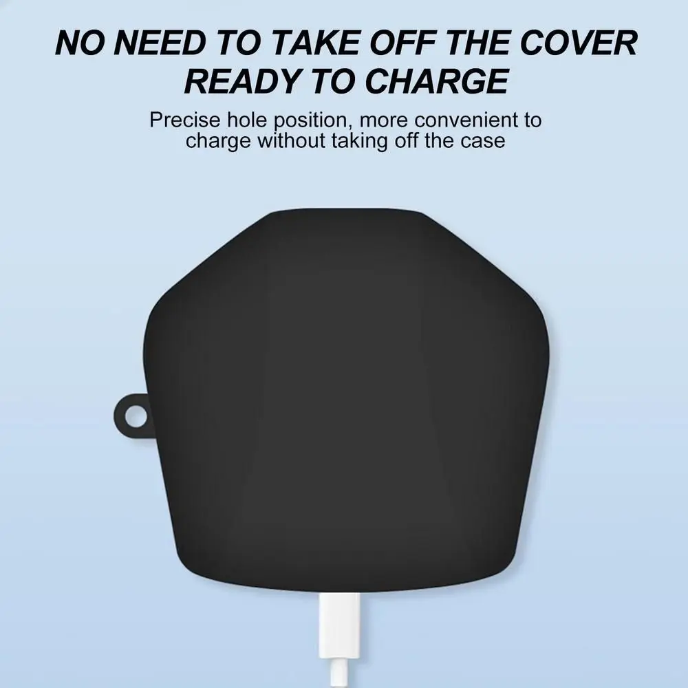 Color: Olive - Soft Silicone Earphone Storage Box Shockproof Dustproof Wireless With Hook and Loop Headphone Case For Lenovo GM2PRO
