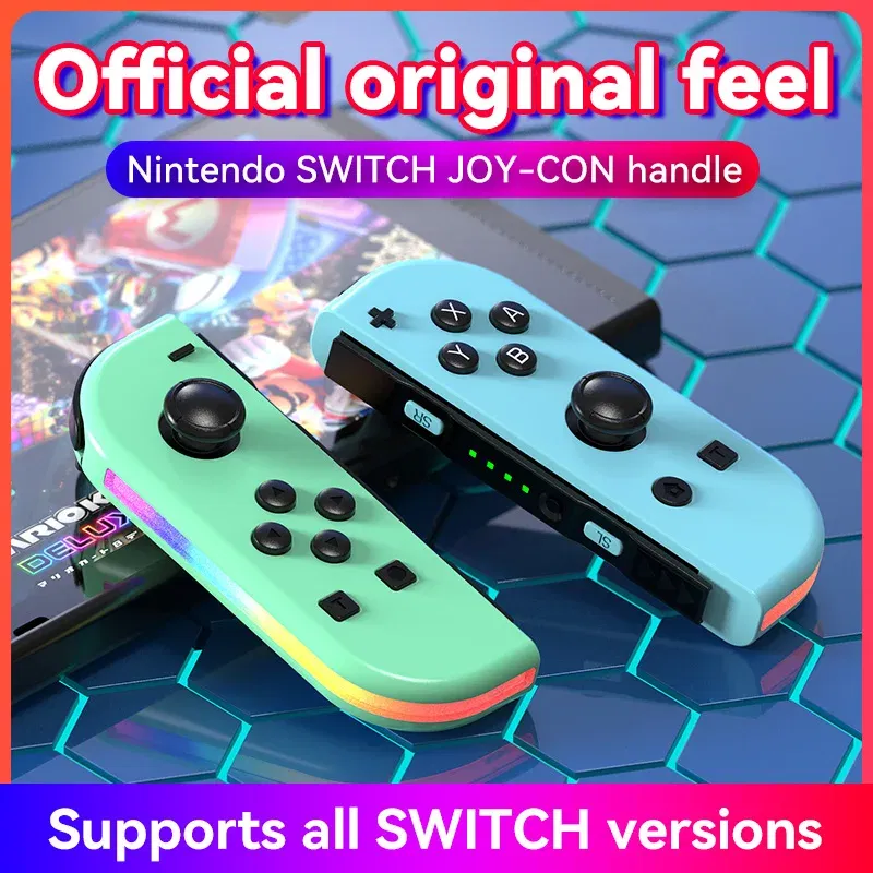 Color: wine red - STORM WYRM Bluetooth Joystick for Switch NS Game Left and Right Wireless RGB With Light Small Handle JOY-02