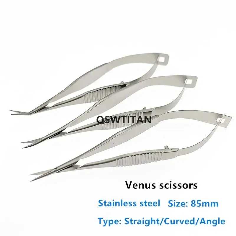 Color: Blue - 8.5cm Venus scissors Ophthalmic microsurgery surgical scissors animal experiment tool