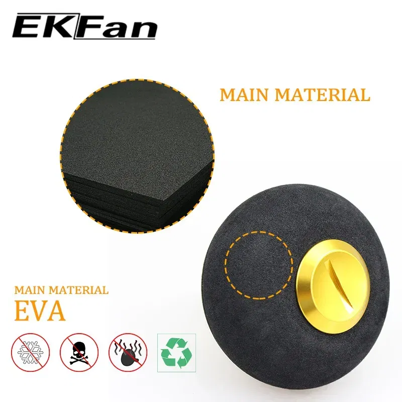 Color: PURPLE - EKfan 40/50MM EVA Knobs Fishing Reel Handle For SHI&DAI Spining Baitcast 1000-5000