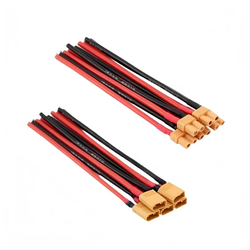 Color: WHITE - XT30 Pigtail Plug Male and Female Connector with 100mm 16AWG Tinned Wire Cable for RC Fixed wing Lipo Battery FPV Drone charger