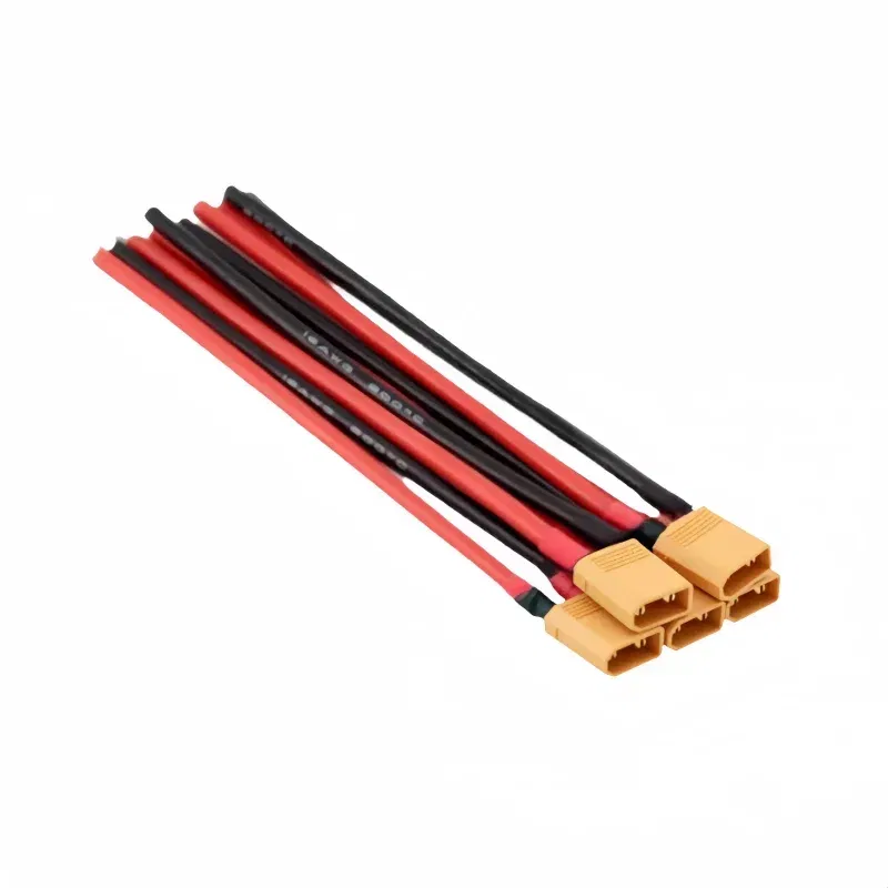 Color: WHITE - XT30 Pigtail Plug Male and Female Connector with 100mm 16AWG Tinned Wire Cable for RC Fixed wing Lipo Battery FPV Drone charger