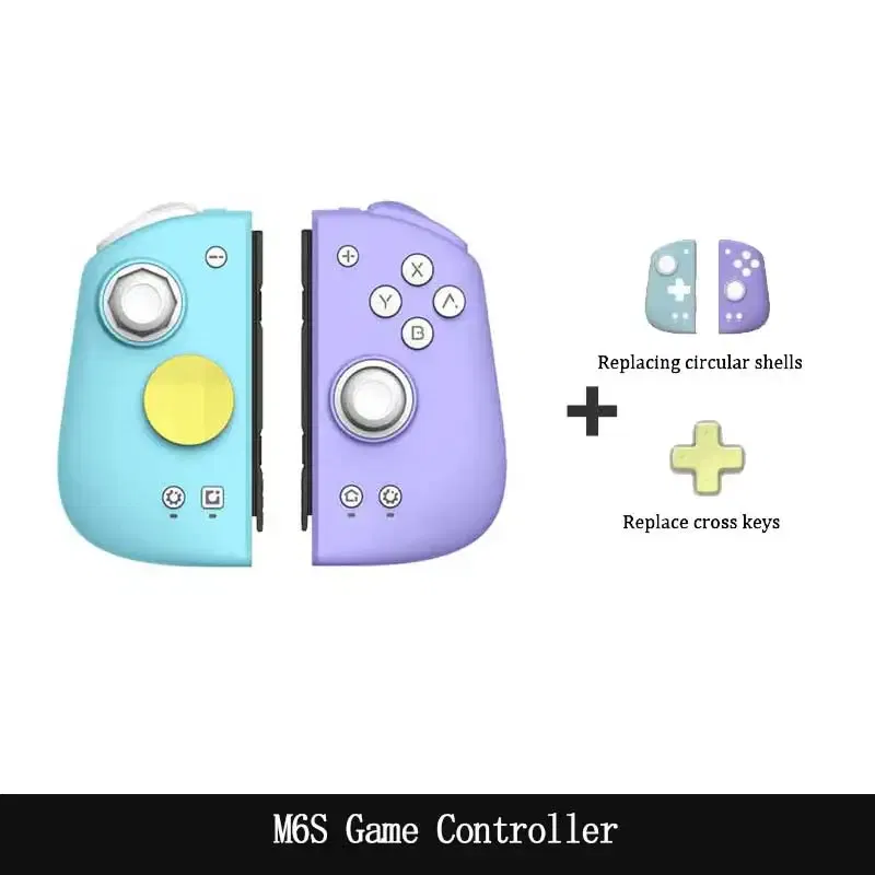 Bundle: Bundle 1, Color: black, Ships From: CHINA - New! M6s Gemini 2 Gamepad Console for Nintendo Switch Joy-con Game Handle Grip Bluetooth Wireless Controller for Switch OLED
