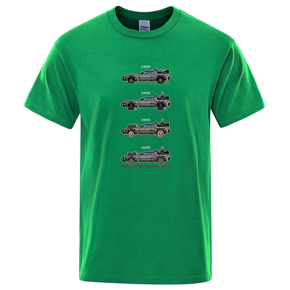 Color: black, Size: L - Retro Style Back To The Future Print Funny Tshirts Men Women Cotton T-Shirts Oversized Loose Tee Clothes Harajuku O-Neck Tops
