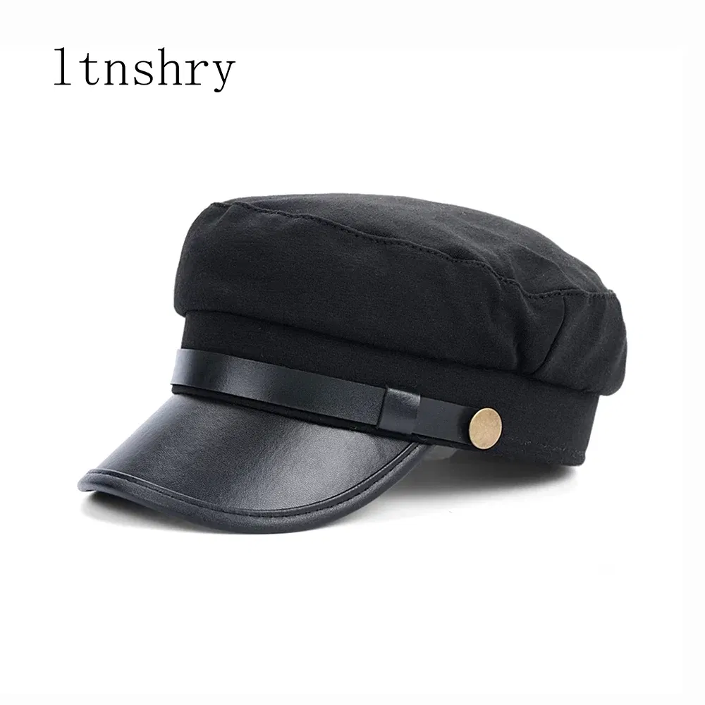 Color: Red, Hat Size: One Size - Autumn winter beret women black Retro men baker Newsboy hat Casual Spring British Classic Female Gatsby Flat Hats Military cap