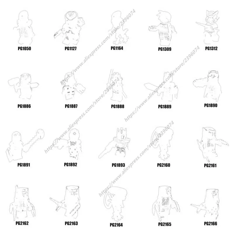 Color: PURPLE - Cartoon movie TV Anime models Action Figures Series-142 PG1050 PG1127 PG1164 PG1309 PG1312 PG1886 PG1887 PG1888 PG1889 PG1890