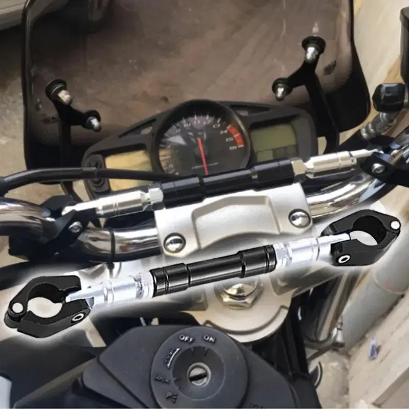 Ships From: spain, Color: Silver - Universal Motorcycle Multifunctional Bracket Balance Adjustable Bar Stand Crossbar Durable Balancing Handlebar Motorcycle