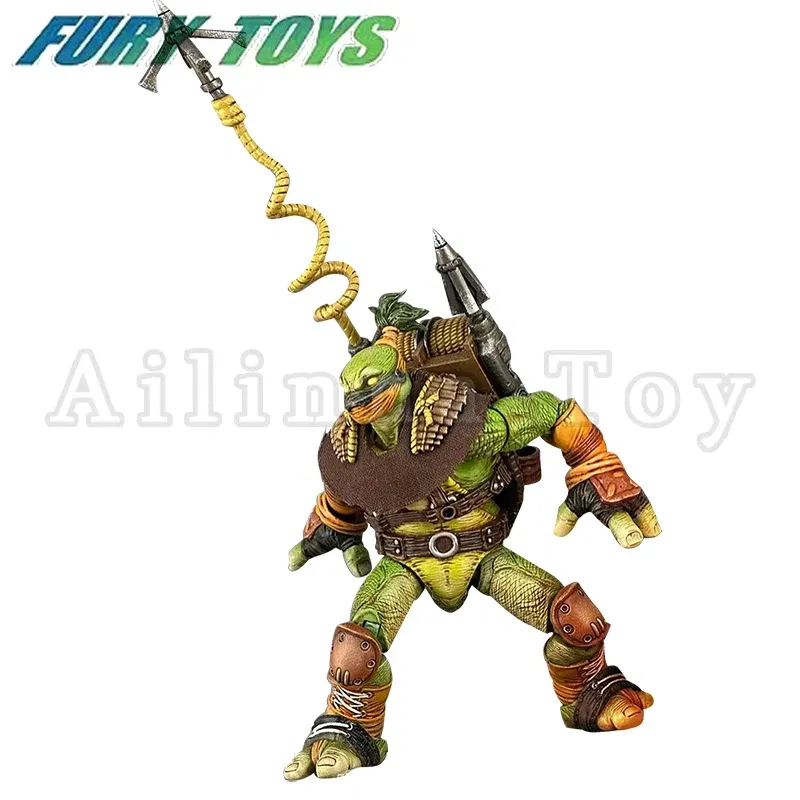 Color: black - Fury Toys 1/12 5inches Action Figure Wave 3 Rage Samurai Force Turtle Summer Anime Model