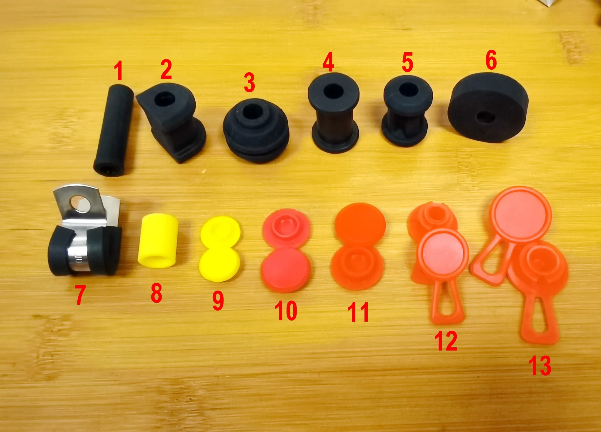 Color: Dark Grey - Rubber Silicone Plastic Grommets Accessories For AN3 Stainless Braided Brake Line