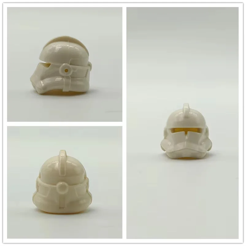 Color: WHITE - 1Pcs Star Wars Clone Trooper Helmet Building Block Mini Action Figure Toys