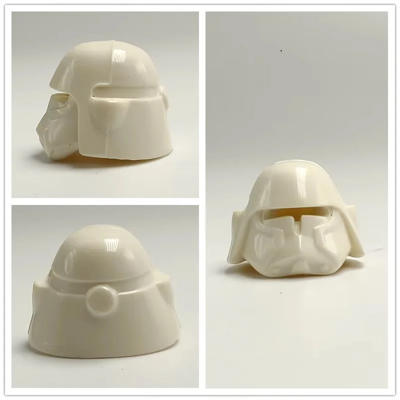 Color: WHITE - 1Pcs Star Wars Clone Trooper Helmet Building Block Mini Action Figure Toys