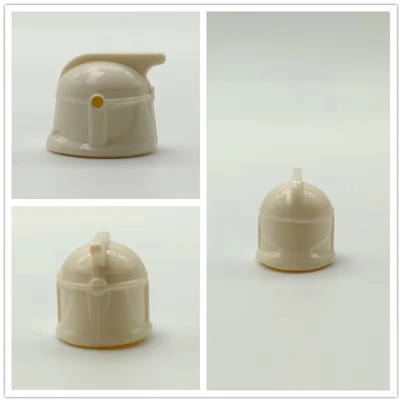 Color: WHITE - 1Pcs Star Wars Clone Trooper Helmet Building Block Mini Action Figure Toys