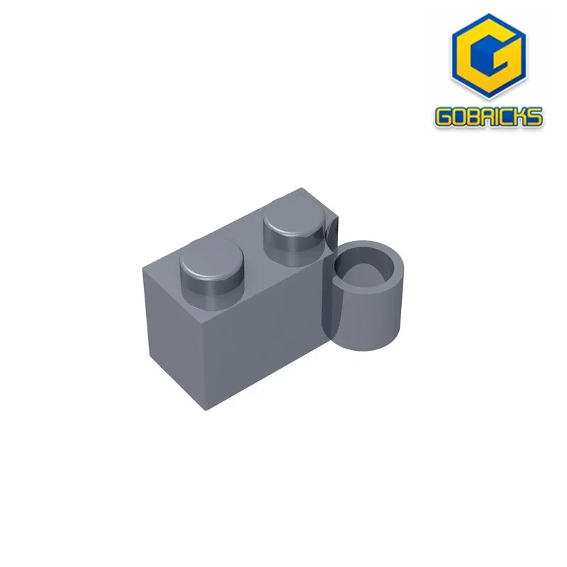 Color: Dark Khaki - Gobricks GDS-809 HINGE 1X2 LOWER PART compatible with lego 3831 children's DIY Educational Building Blocks Technical