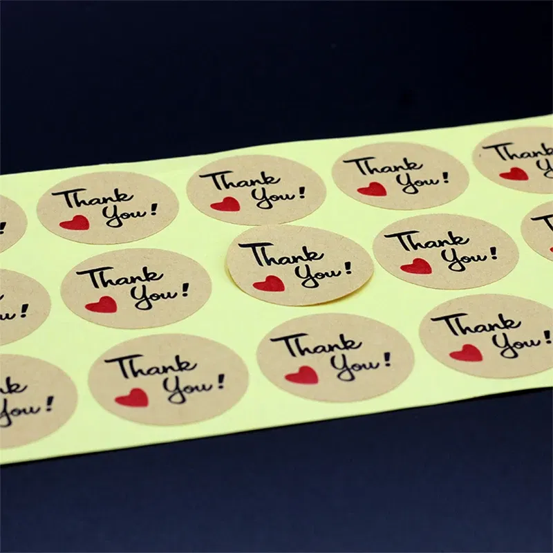 Color: Light  Blue - 100PCS 3-10cm Custom LOGO Wedding Sticker Personalized Design Your Label Candy Gift Box Birthday Party Seal Sticker Self-adhesiv