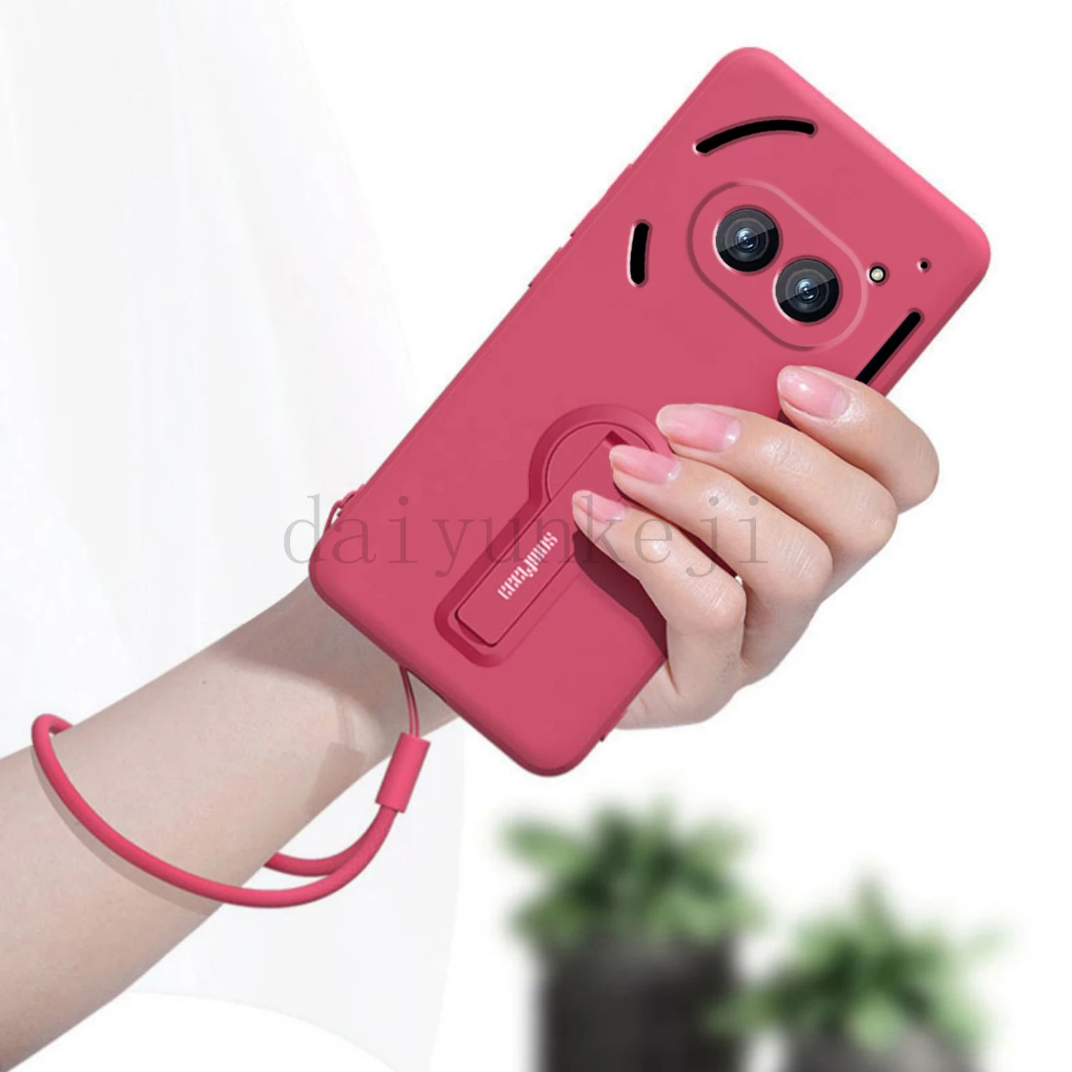 Color: Blue, Material: ABS - Liquid Silicone Case For Nothing Phone 2A Plus 3A Soft Cover Shockproof Protective Phone Case with Holder Screen Film