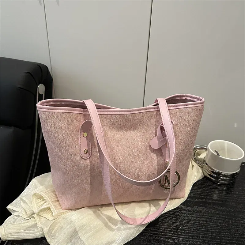 Color: Clear - 2025 New Large Capacity Women Bag M Check Pattern Versatile Small Design Shoulder Tote Commuter Bag